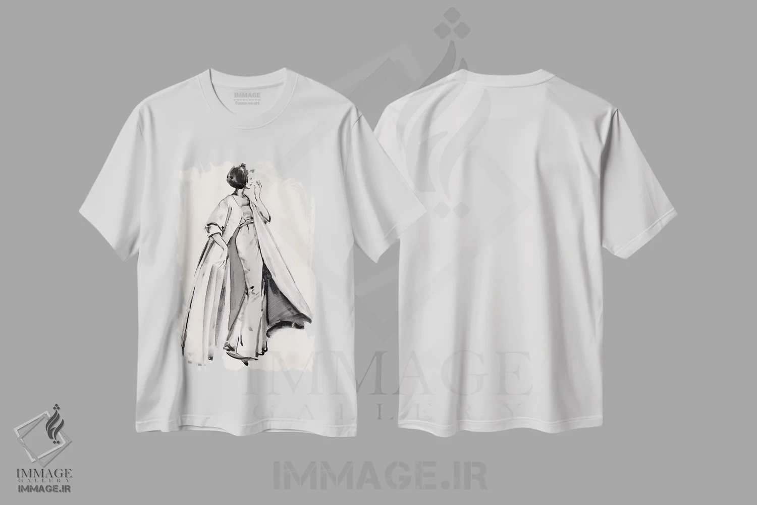 تیشرت سفید طرح دار نگاه برنده ۲، تزئینی اثر جنیفر پکستون پارکر | فروشگاه ایماژ