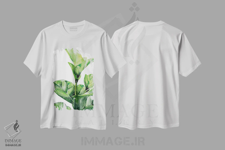 تیشرت سفید طرح دار انجیر فیدل ۱، تزئینی اثر جنیفر پکستون پارکر | فروشگاه ایماژ