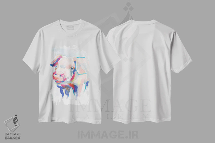 تیشرت سفید طرح دار مزرعه فلورسنت ۴ اثر جنیفر پکستون پارکر | immage.ir