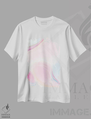تیشرت سفید طرح دار منشور مرمری ۱ اثر جنیفر پکستون پارکر | فروشگاه ایماژ