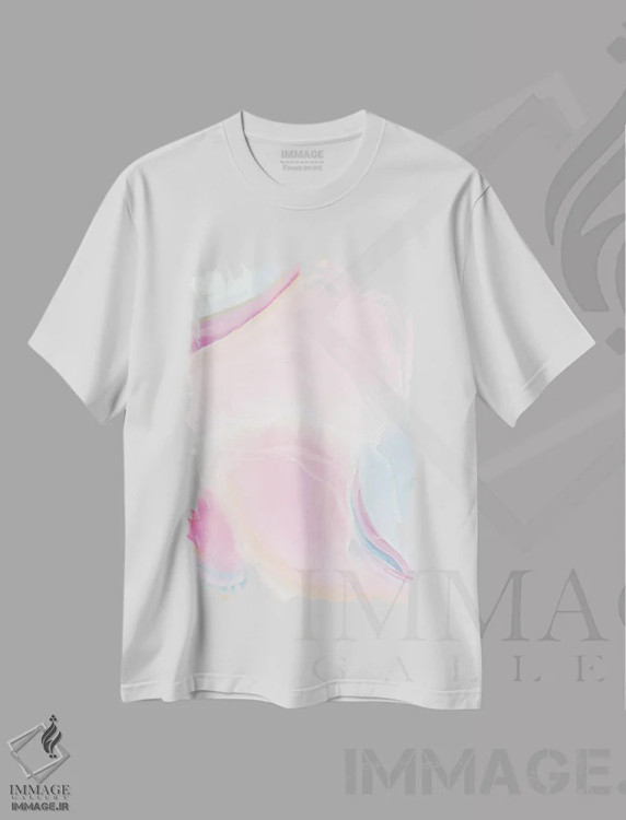 تیشرت سفید طرح دار منشور مرمری ۱ اثر جنیفر پکستون پارکر | فروشگاه ایماژ