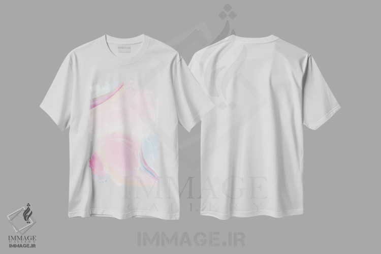 تیشرت سفید طرح دار منشور مرمری ۱ اثر جنیفر پکستون پارکر | فروشگاه ایماژ