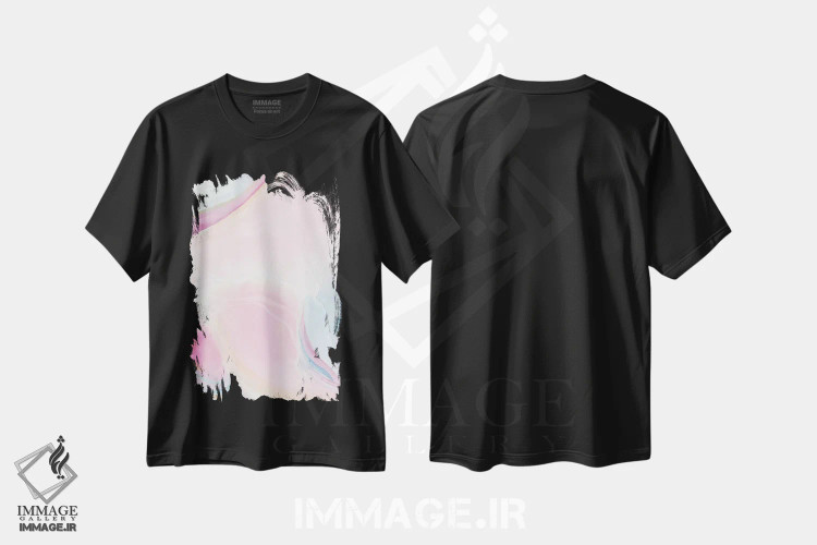 تیشرت مشکی طرح دار منشور مرمری ۱ اثر جنیفر پکستون پارکر | immage.ir