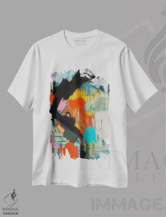 تیشرت سفید طرح دار بازیابی کاربرد/استفادهٔ مجدد اثر جاش پیترز | immage.ir