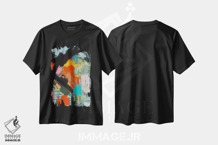 تیشرت مشکی طرح دار بازیابی کاربرد/استفادهٔ مجدد اثر جاش پیترز | فروشگاه ایماژ
