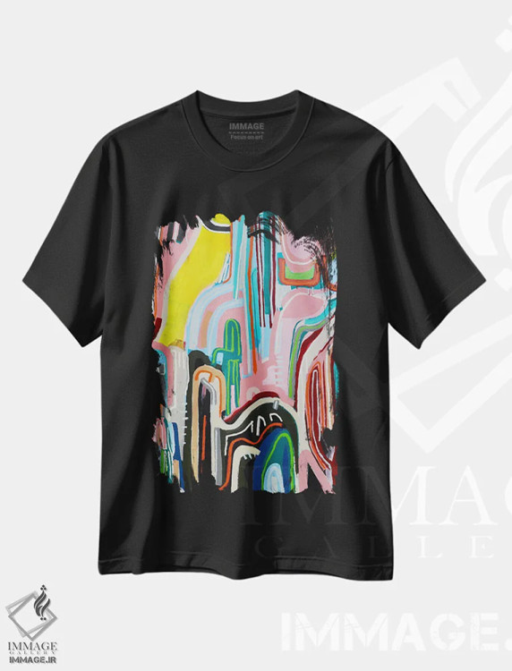 تیشرت مشکی طرح دار شایعه های دلچسب اثر جاش پیترز | immage.ir