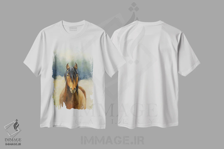 تیشرت سفید طرح دار روح غرب ۲، دکور معاصر اثر جولیا پورینتون | فروشگاه ایماژ