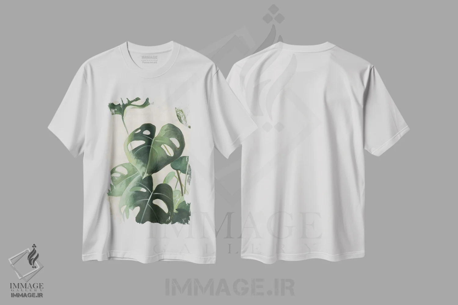 تیشرت سفید طرح دار مطالعهٔ گرمسیری ۴، دکور بوهمی اثر جولیا پورینتون | immage.ir