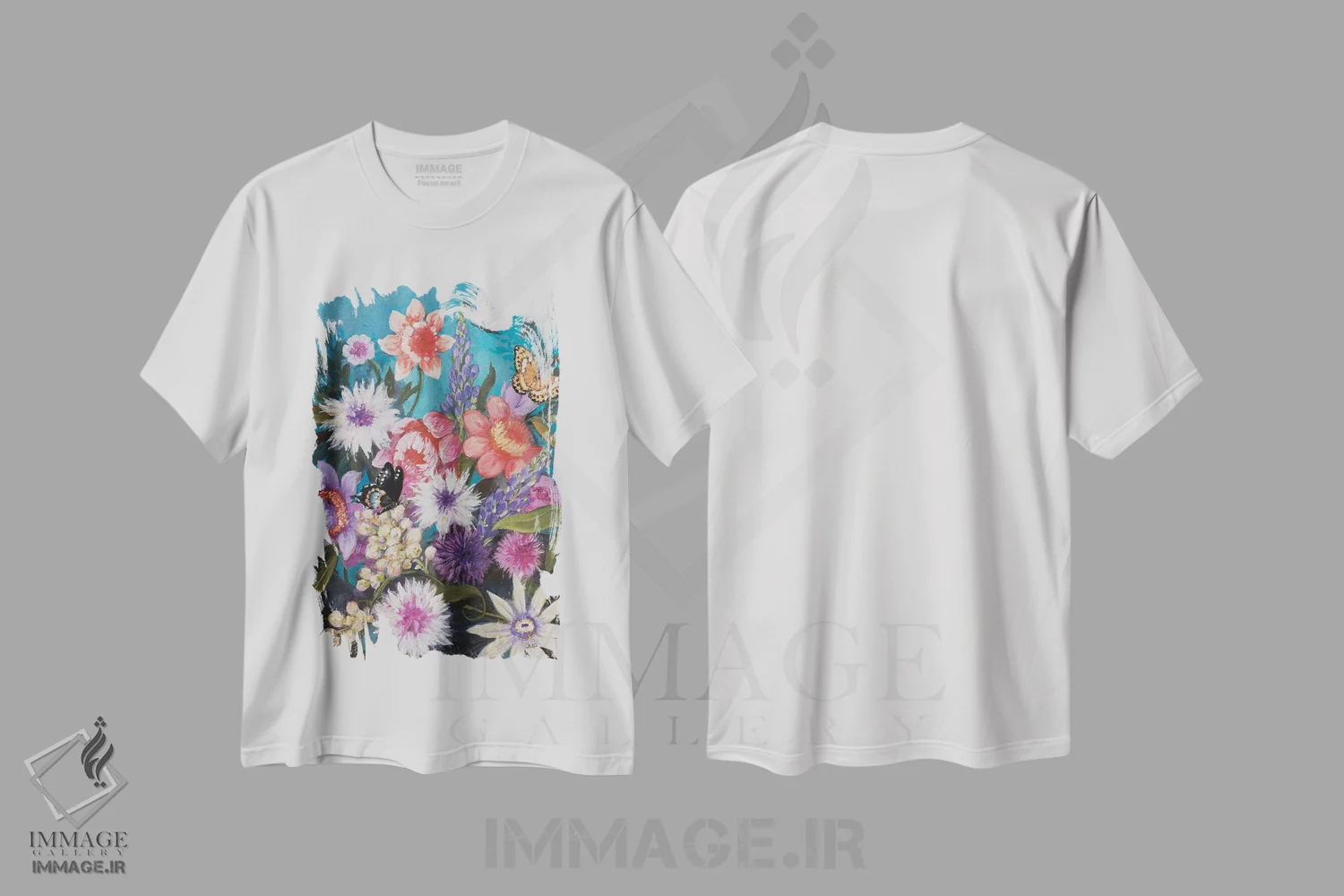 تیشرت سفید طرح دار لذت باغ پروانه ها، دکور معاصر اثر جولیا پورینتون | immage.ir