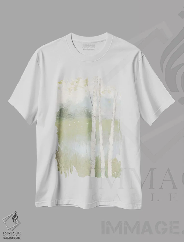 تیشرت سفید طرح دار شور بهاری دوم، دکور معاصر اثر جولیا پورینتون | immage.ir