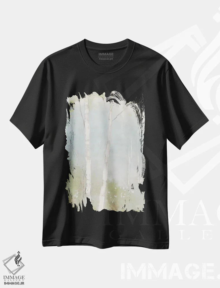 تیشرت مشکی طرح دار شور بهاری اول، دکور معاصر اثر جولیا پورینتون | immage.ir