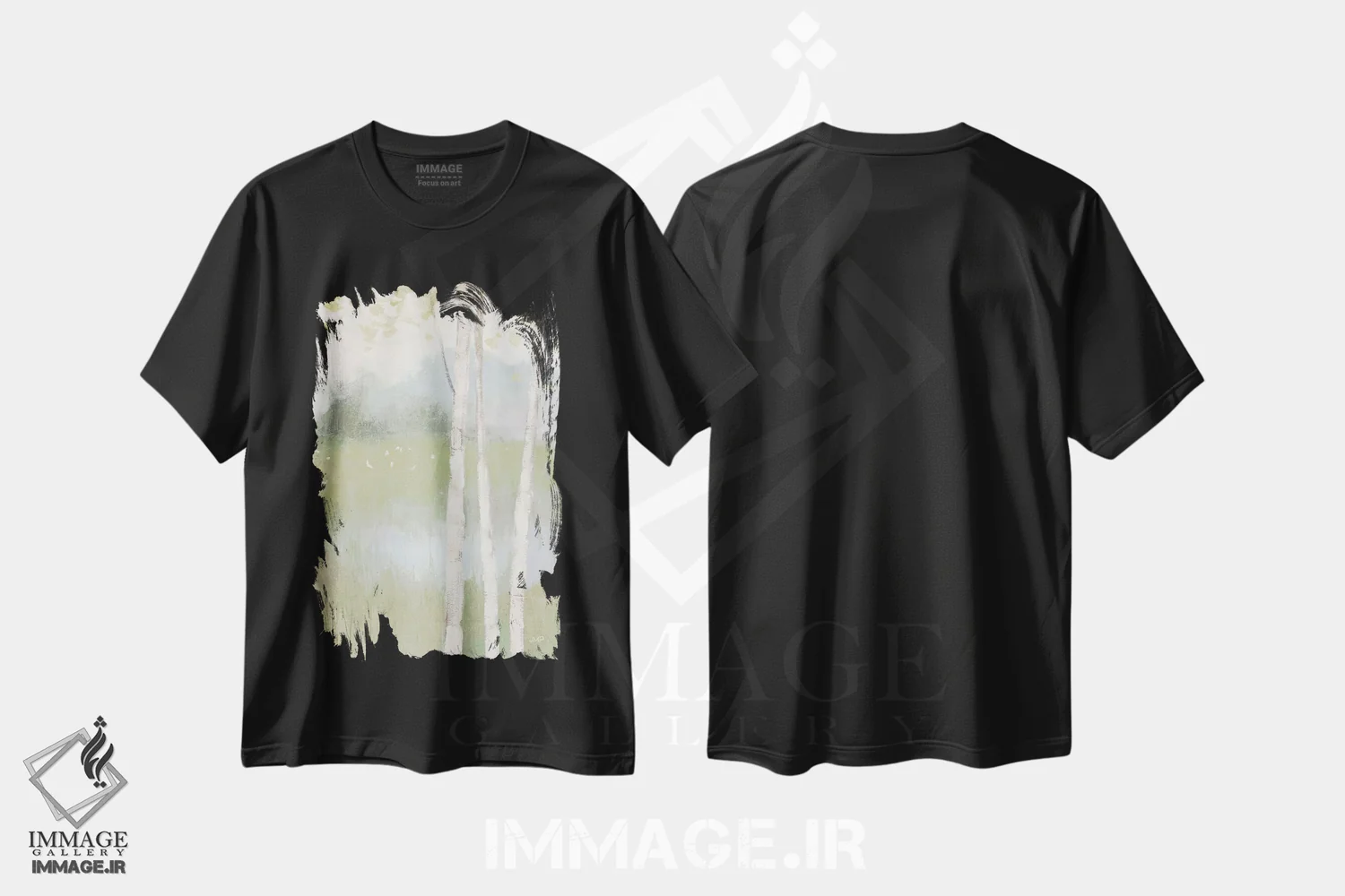 تیشرت مشکی طرح دار شور بهاری دوم، دکور معاصر اثر جولیا پورینتون | فروشگاه ایماژ