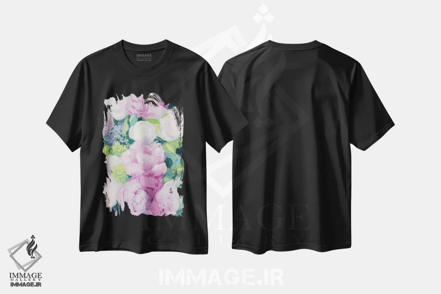 تیشرت مشکی طرح دار لذت تابستانی اول، تزئینی اثر جولیا پورینتون | immage.ir