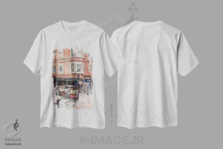 تیشرت سفید طرح دار هیچ کس راه نمی رود، دکور معاصر اثر جیمی پاولیچ-واکر | immage.ir