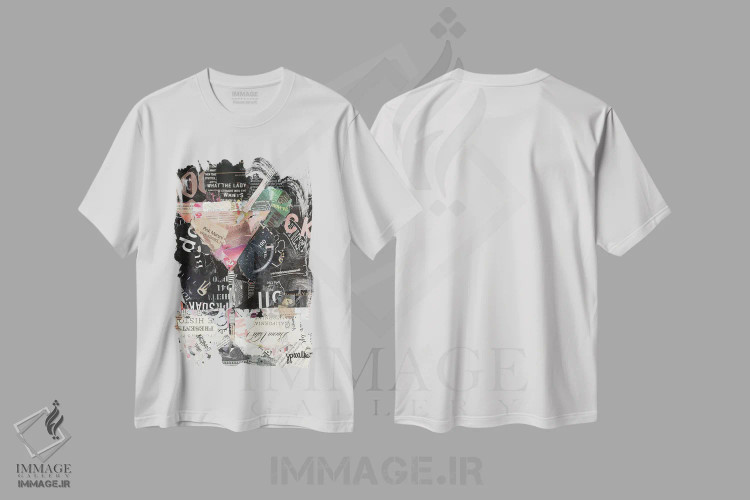 تیشرت سفید طرح دار مارتینی صورتی، دکور معاصر اثر جیمی پاولیچ-واکر | immage.ir