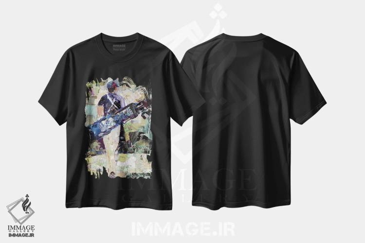 تیشرت مشکی طرح دار پات برای بردی، دکور معاصر اثر جیمی پاولیچ-واکر | فروشگاه ایماژ