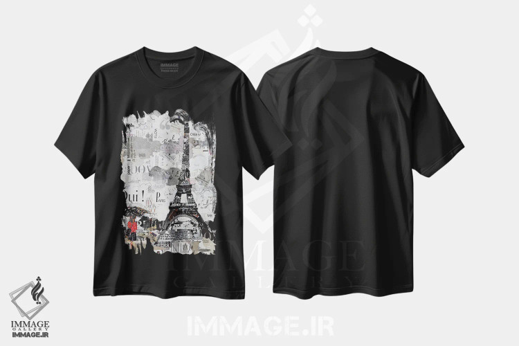 تیشرت مشکی طرح دار کی پاریس، دکور معاصر اثر جیمی پاولیچ-واکر | immage.ir