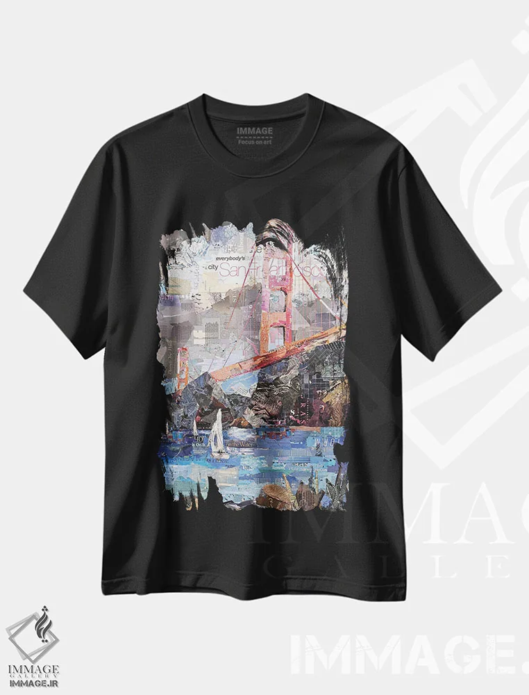 تیشرت مشکی طرح دار شهر محبوب همه، دکور معاصر اثر جیمی پاولیچ-واکر | immage.ir