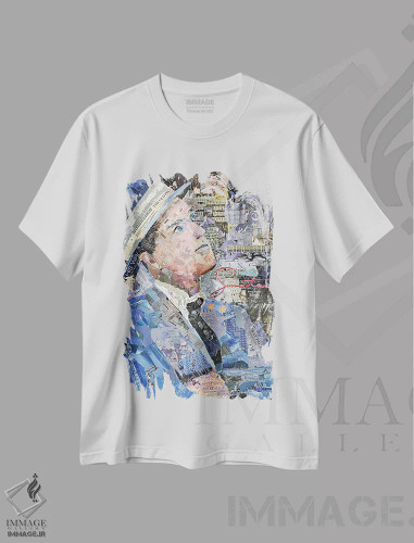 تیشرت سفید طرح دار سیناترا، دکور معاصر اثر جیمی پاولیچ-واکر | فروشگاه ایماژ