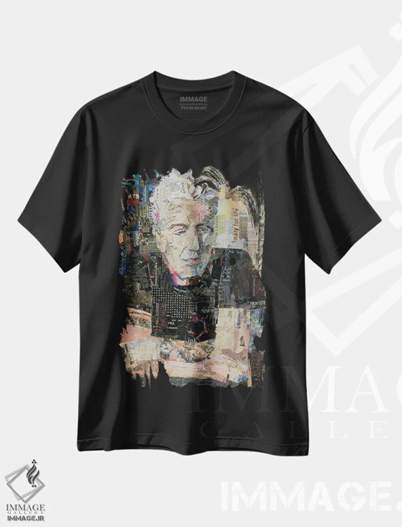 تیشرت مشکی طرح دار تونی، دکور معاصر اثر جیمی پاولیچ-واکر | فروشگاه ایماژ