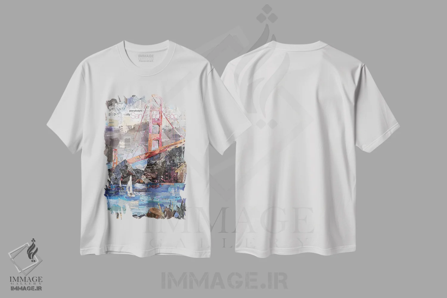 تیشرت سفید طرح دار شهر محبوب همه، دکور معاصر اثر جیمی پاولیچ-واکر | فروشگاه ایماژ