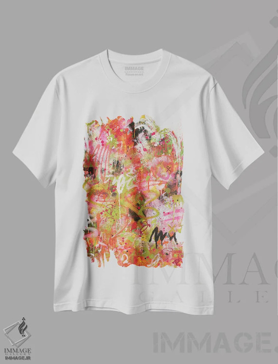 تیشرت سفید طرح دار اتمی اثر جنیفر پتزر | immage.ir