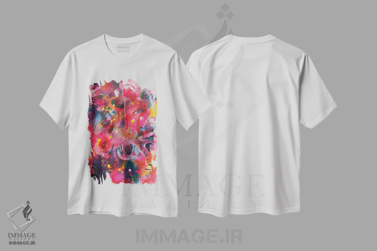 تیشرت سفید طرح دار کرم شب تاب اثر جنیفر پتزر | فروشگاه ایماژ