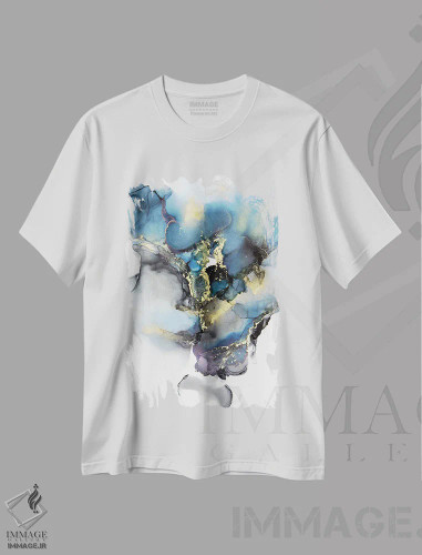 تیشرت سفید طرح دار روزهای طوفانی اثر جیمی پومرانز | فروشگاه ایماژ