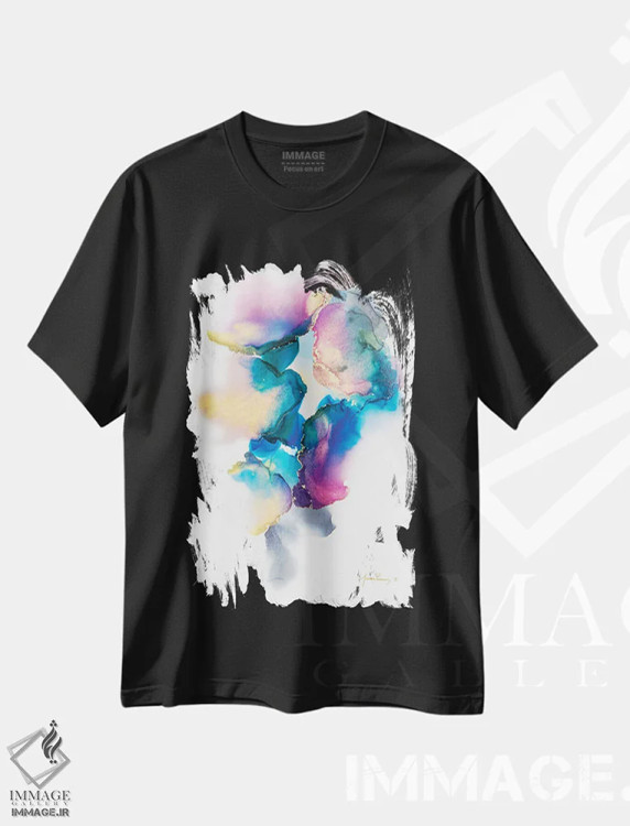 تیشرت مشکی طرح دار تسلیم شیرین اثر جیمی پومرانز | فروشگاه ایماژ