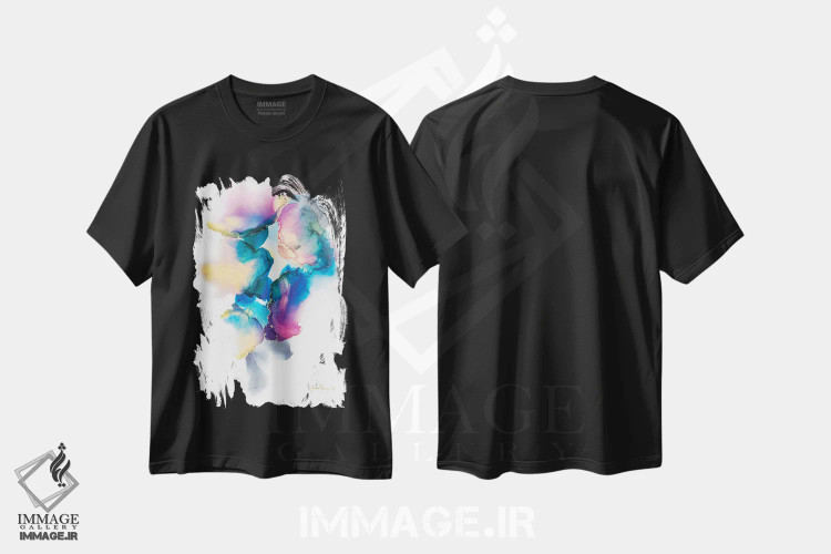 تیشرت مشکی طرح دار تسلیم شیرین اثر جیمی پومرانز | فروشگاه ایماژ