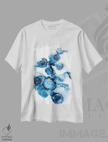 تیشرت سفید طرح دار عذر بد، آبستره اثر جیمی پومرانز | فروشگاه ایماژ