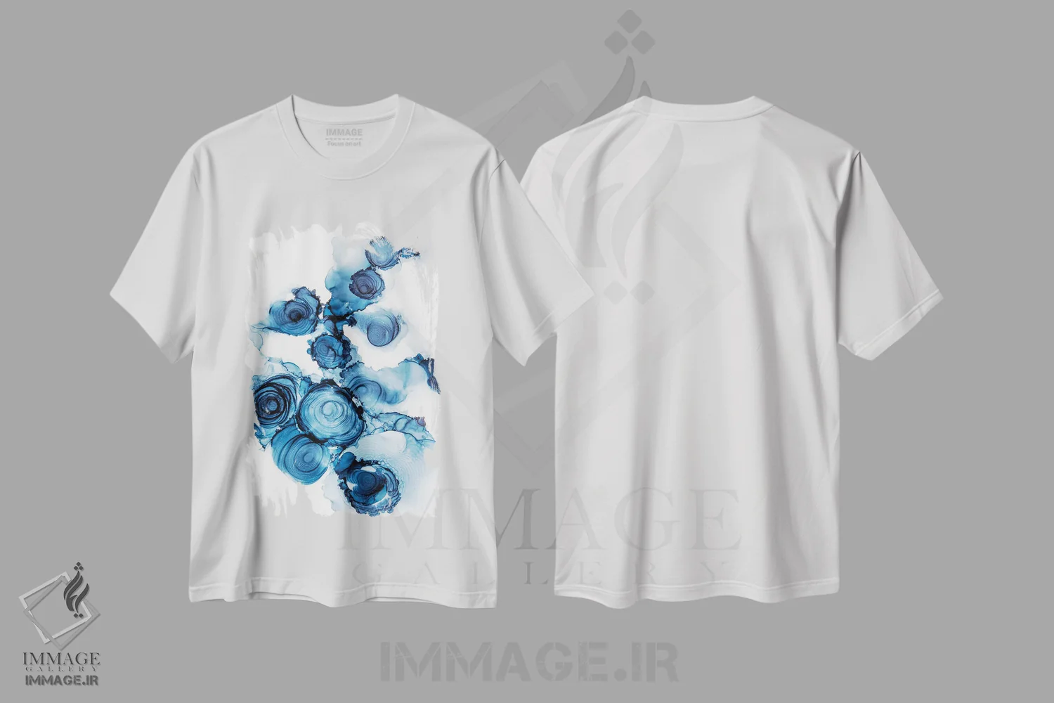 تیشرت سفید طرح دار عذر بد، آبستره اثر جیمی پومرانز | فروشگاه ایماژ