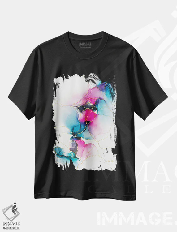 تیشرت مشکی طرح دار هیچ مسیر یگانه ای نیست اثر جیمی پومرانز | immage.ir