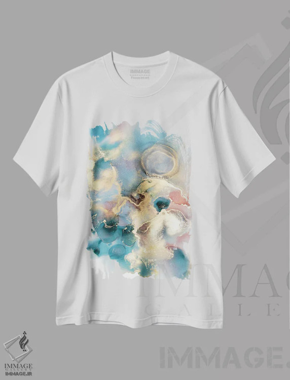 تیشرت سفید طرح دار هرگز تنها اثر جیمی پومرانز | immage.ir