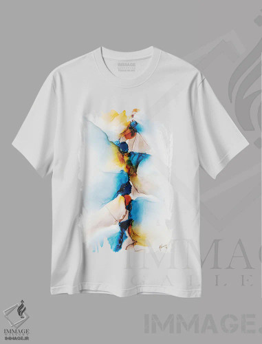 تیشرت سفید طرح دار زمانی که دیوارها فرو می ریزند اثر جیمی پومرانز | فروشگاه ایماژ
