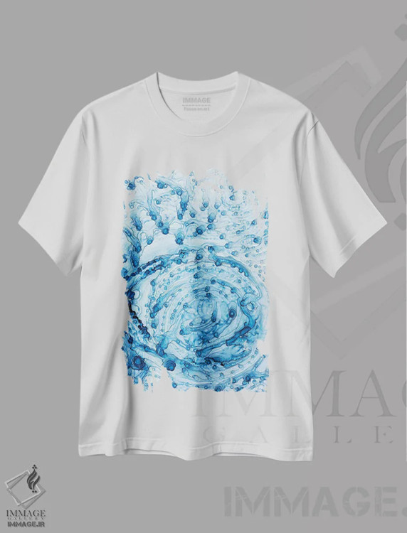 تیشرت سفید طرح دار باغ اورسولا اثر جیمی پومرانز | immage.ir