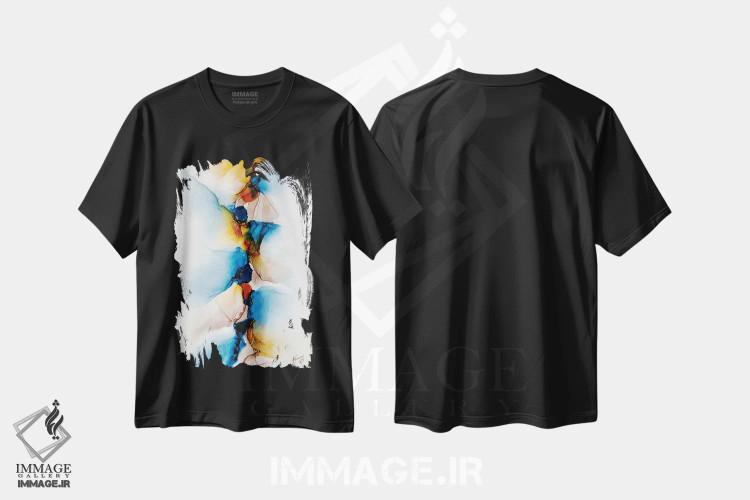 تیشرت مشکی طرح دار زمانی که دیوارها فرو می ریزند اثر جیمی پومرانز | immage.ir