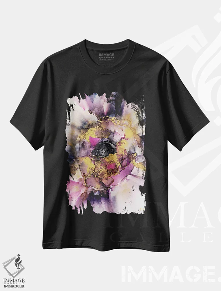 تیشرت مشکی طرح دار خیال پردازی، آبستره اثر جیمی پومرانز | immage.ir