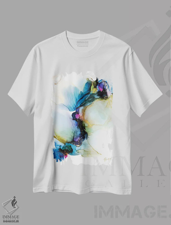 تیشرت سفید طرح دار سنجاقک فشرده شده اثر جیمی پومرانز | immage.ir