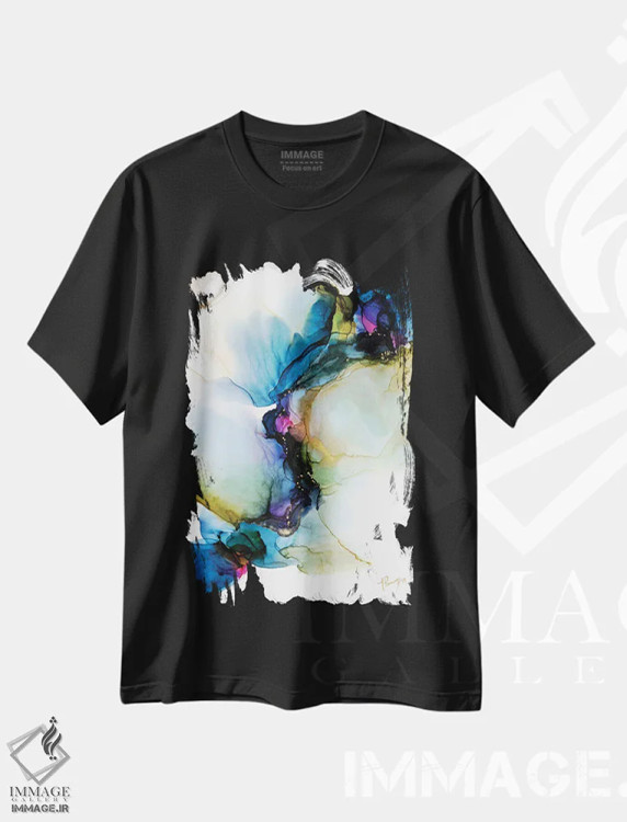 تیشرت مشکی طرح دار سنجاقک فشرده شده اثر جیمی پومرانز | فروشگاه ایماژ