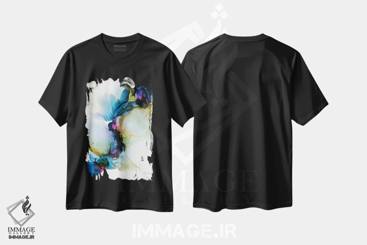 تیشرت مشکی طرح دار سنجاقک فشرده شده اثر جیمی پومرانز | فروشگاه ایماژ