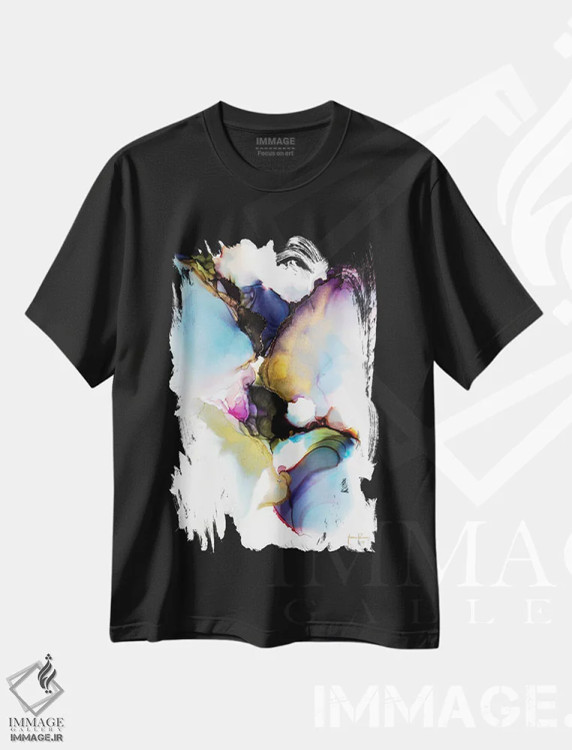 تیشرت مشکی طرح دار با من برقص اثر جیمی پومرانز | immage.ir