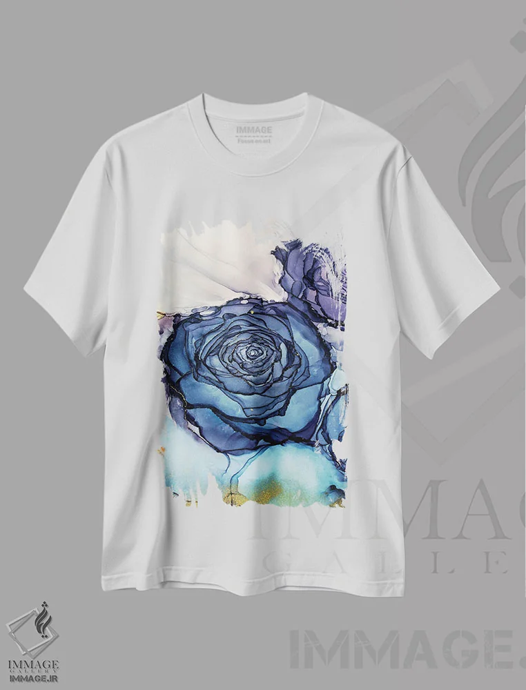 تیشرت سفید طرح دار آخرین دل دادگی، آبستره اثر جیمی پومرانز | immage.ir