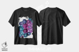 تیشرت مشکی طرح دار رزهای دیواری، آبستره اثر جیمی پومرانز | فروشگاه ایماژ