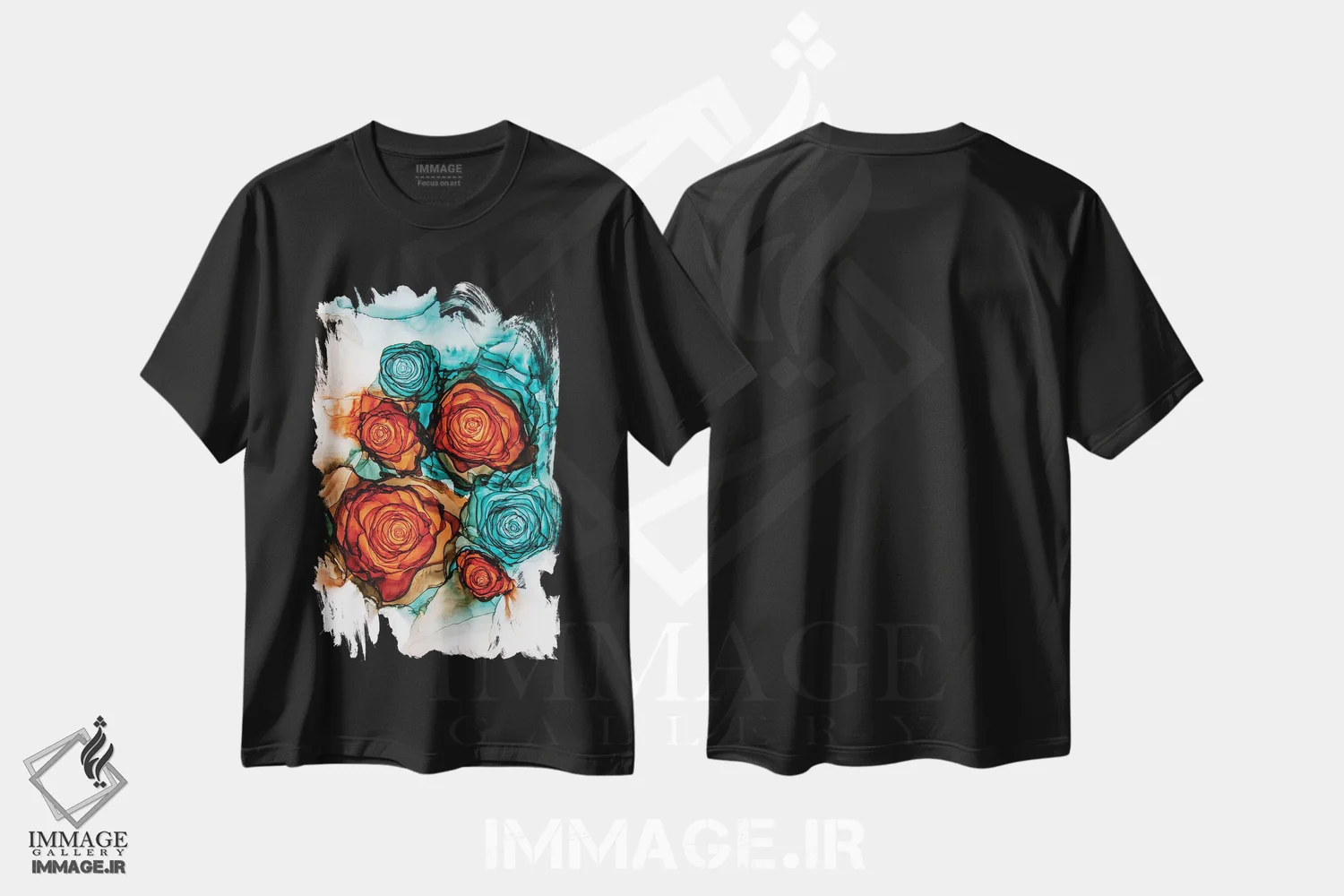 تیشرت مشکی طرح دار از شهوت تا عشق، آبستره اثر جیمی پومرانز | فروشگاه ایماژ