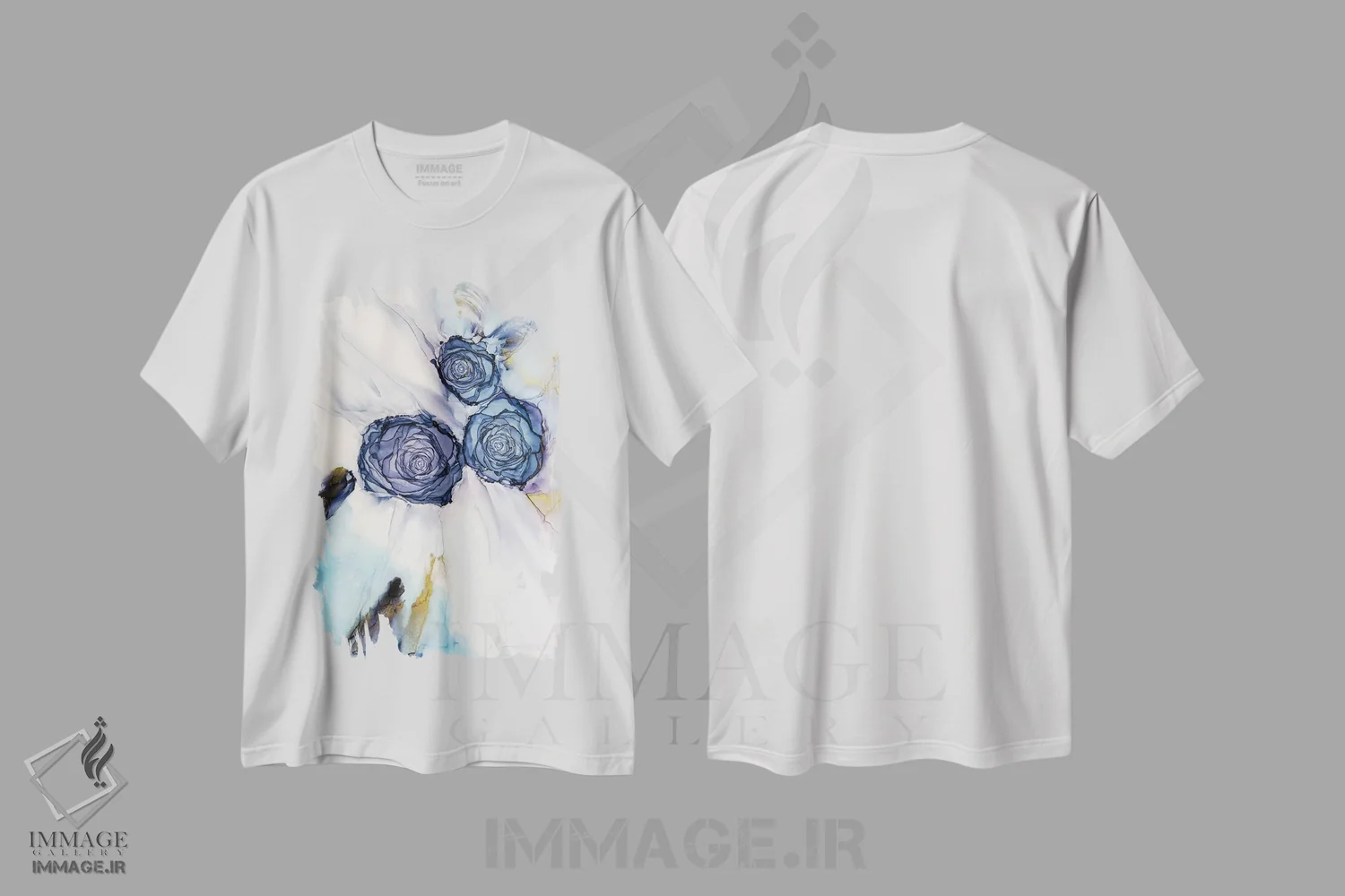 تیشرت سفید طرح دار اندیشهٔ بیداری، آبستره اثر جیمی پومرانز | فروشگاه ایماژ