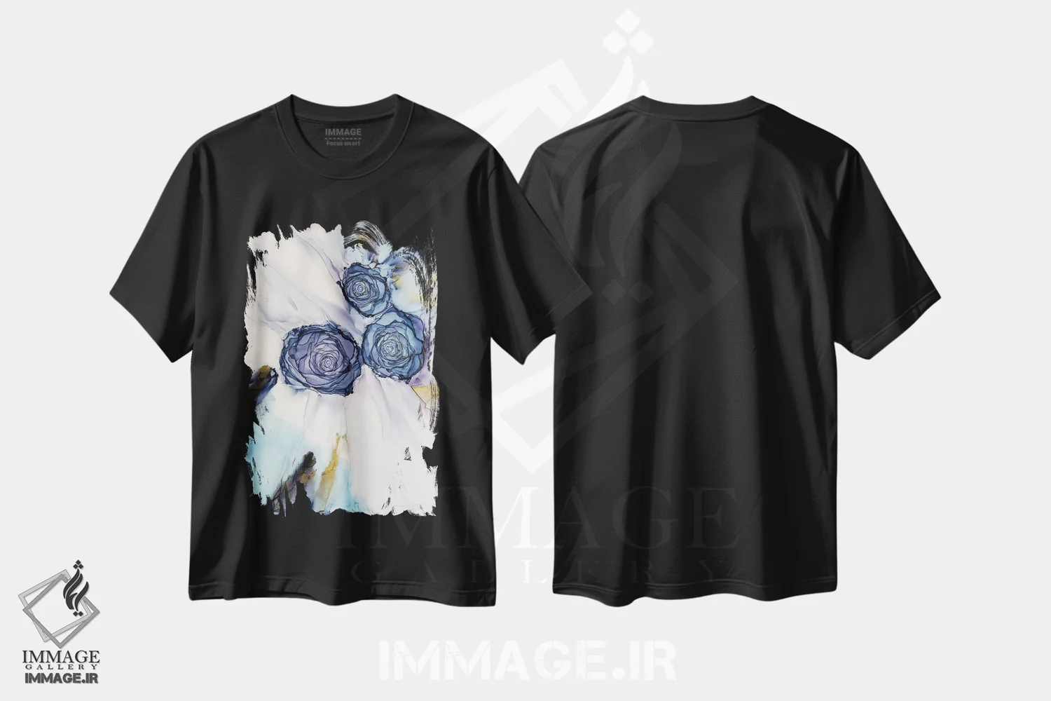 تیشرت مشکی طرح دار اندیشهٔ بیداری، آبستره اثر جیمی پومرانز | immage.ir