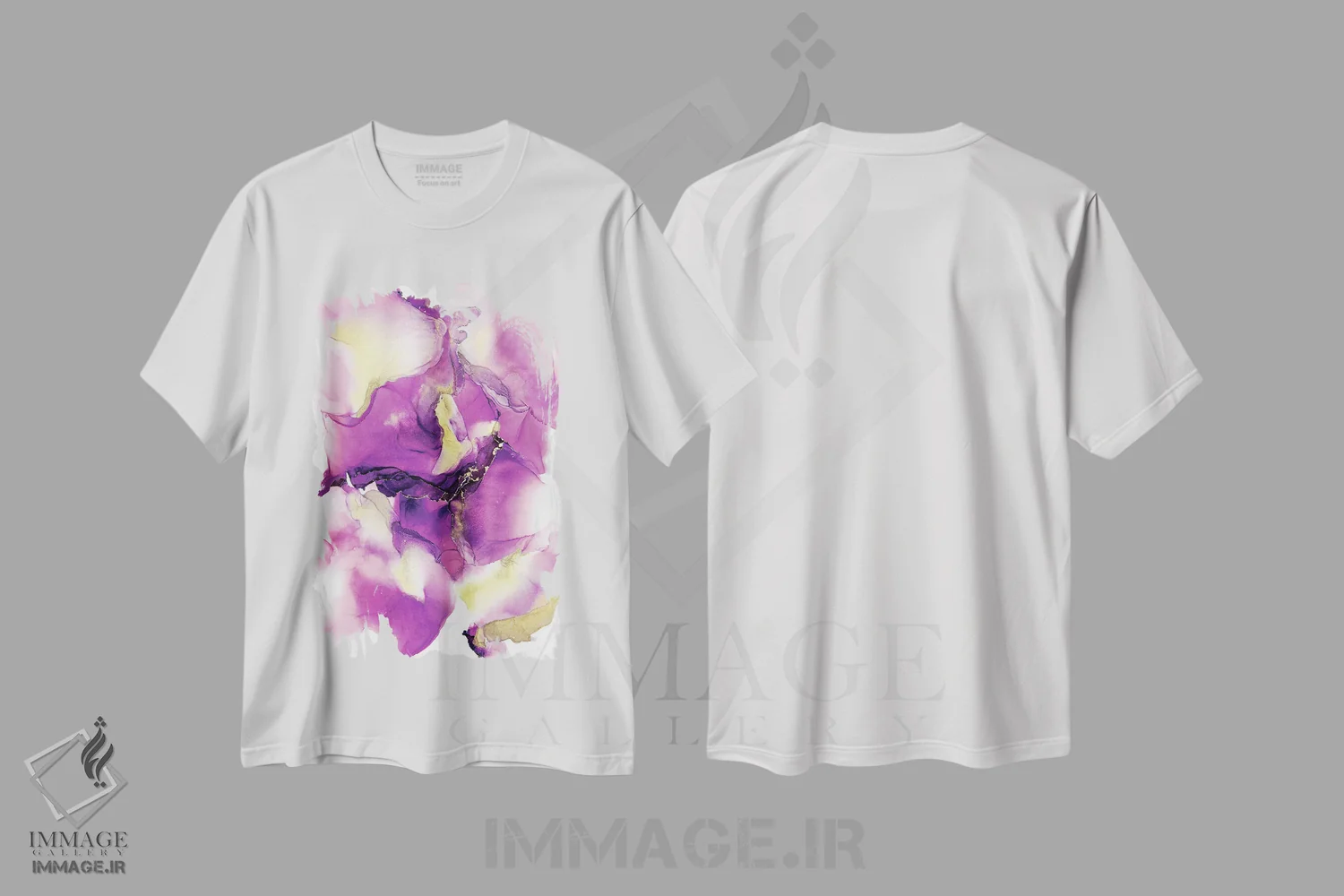 تیشرت سفید طرح دار داروی عشق، آبستره اثر جیمی پومرانز | فروشگاه ایماژ