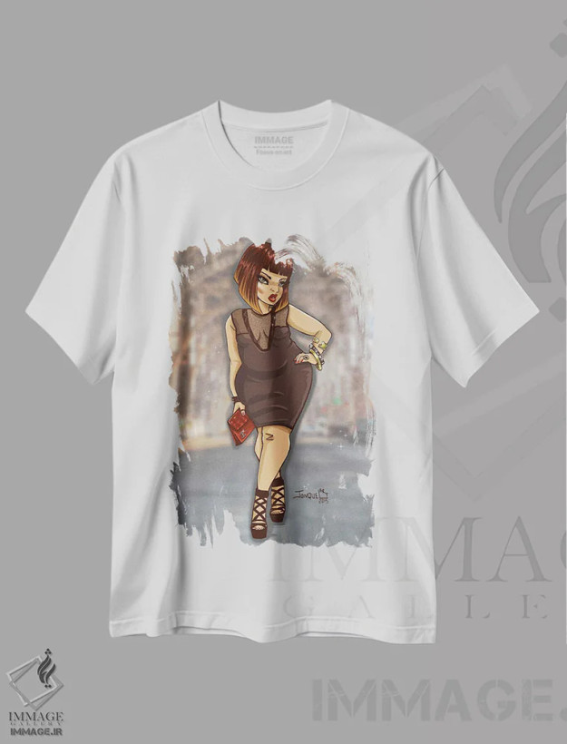 تیشرت سفید طرح دار پیاده روی، هنر دیجیتال اثر جانکول آرت | فروشگاه ایماژ