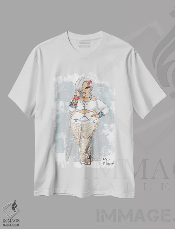 تیشرت سفید طرح دار برج سرطان، هنر دیجیتال اثر جانکول آرت | فروشگاه ایماژ